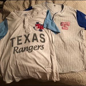 2 XL Texas Rangers Baseball Shirts/ jerseys